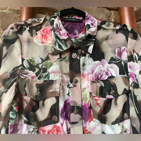 Tenax Floral Long Sleeve Floor Length Lace Dress - Picture 2 of 7